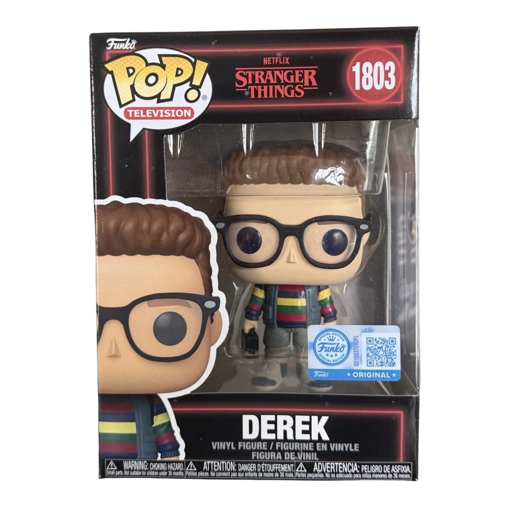 Funko Pop Derek Turnbow 1803 Stranger Things Funko Shop Exclusive Horror Netflix - Picture 1 of 6